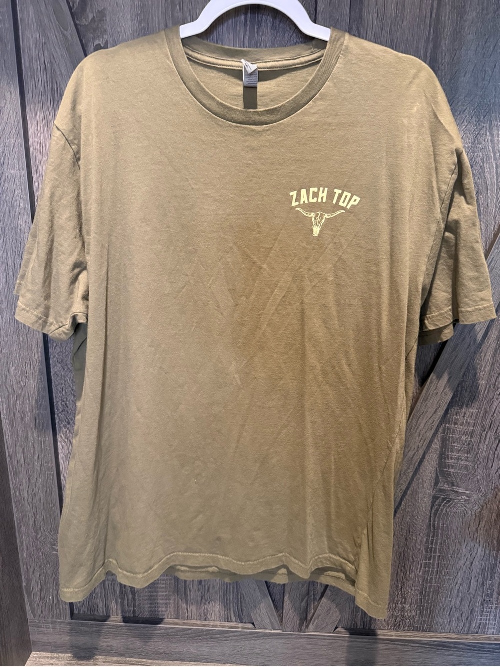 Zach Top Olive Green Short-Sleeve Crewneck T-Shirt